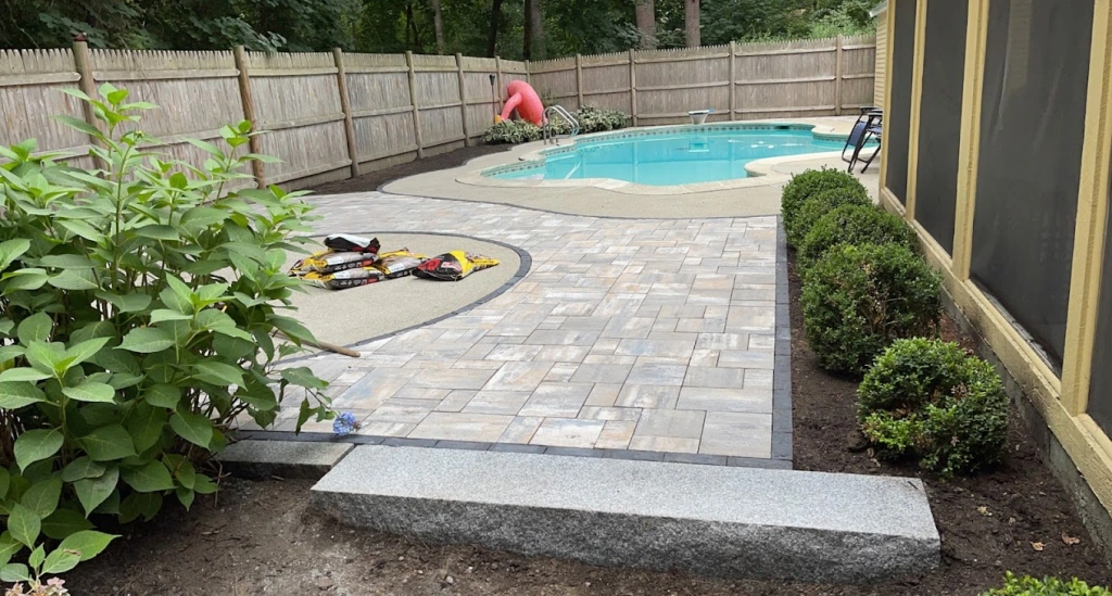 Stylish and functional patio by pool